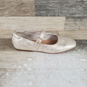 Dr Scholls Wexley Womens Jane Mary Ballet Flat Sz 7.5 M Light Gold Buckle